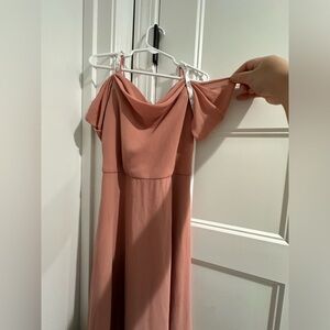 Junior bridesmaid dress - desert coral - David’s bridal - chiffon